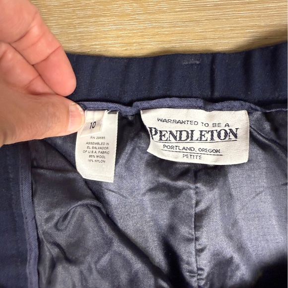 Pendleton Navy Blue Trousers, Vintage, 10 PETITE - Picture 5 of 7